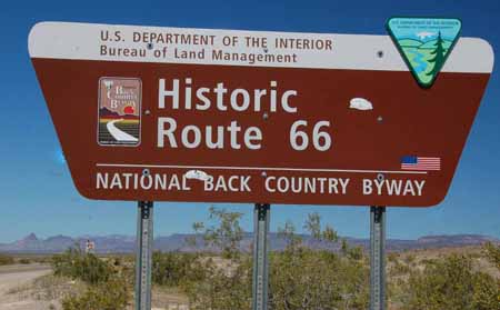 route 66 highway sign